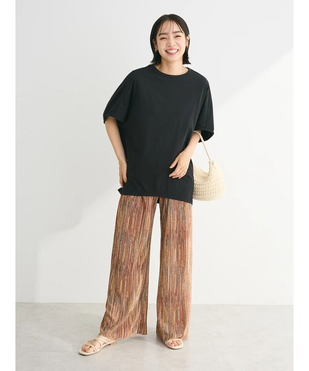 Green Parks 冷っとすずやか　バックバルーンフレンチプルオーバー Black