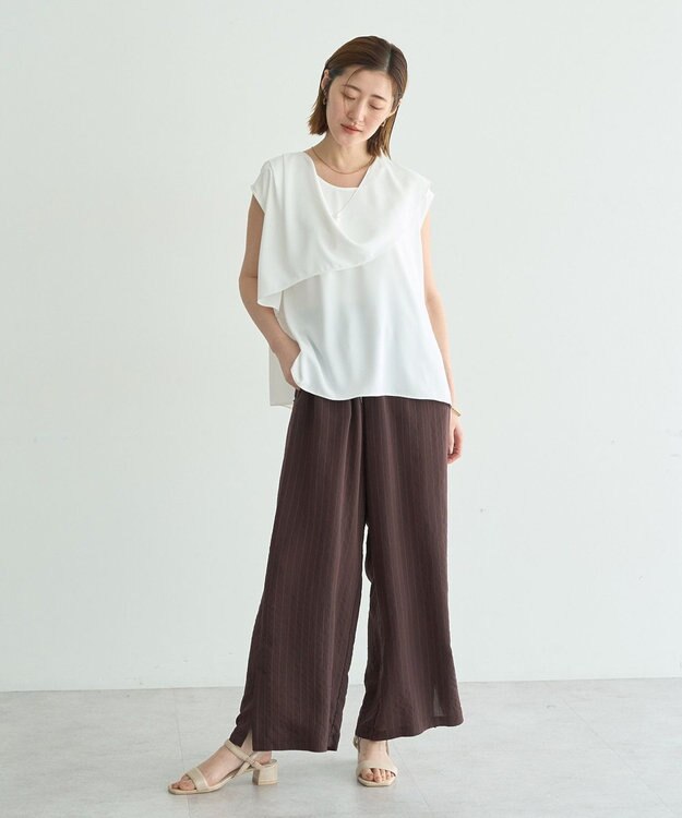 YECCA VECCA ドレープブラウス Off White
