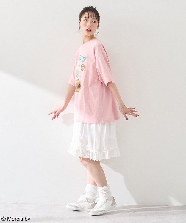 earth music&ecology ｍｉｆｆｙ／ｅａｒｔｈ　ｓｔｒａｗｂｅｒｒｙ　Ｔｅｅ Pink