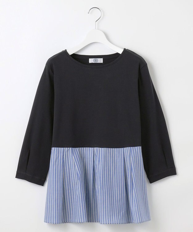 J.PRESS LADIES 【WEB限定カラーあり】スムースジャージー フレアー カットソー 【WEB限定】ネイビー系