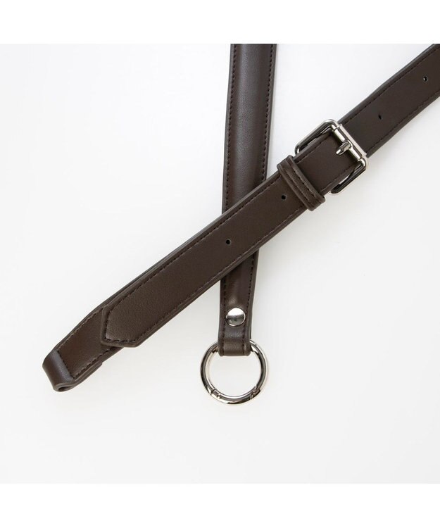 UNBILLION カシュカシュ cachecache / フェイクファーフラップポケット付き2wayショルダー チョコ