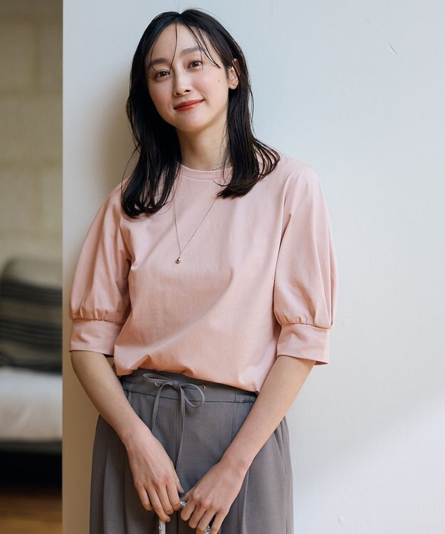 ANY L パフスリーブカットソー ピンク