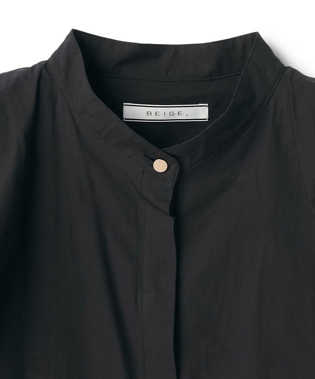 BEIGE， MALLOW / コットンタック バルーンスリーブブラウス Black