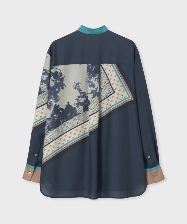 Paul Smith Travel Scarf スタンドカラー シャツ ネイビー