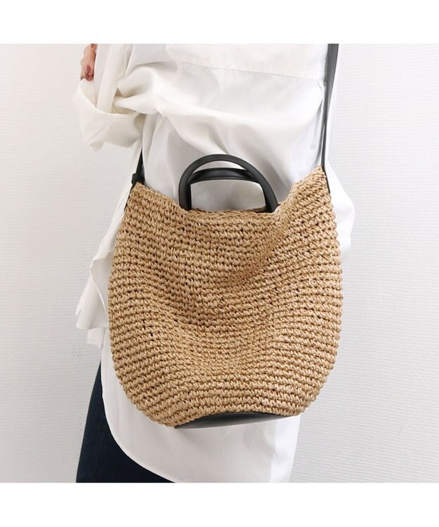 UNBILLION カシュカシュ cachecache / 丸底バケットクロッシュ2wayトート カゴバッグ