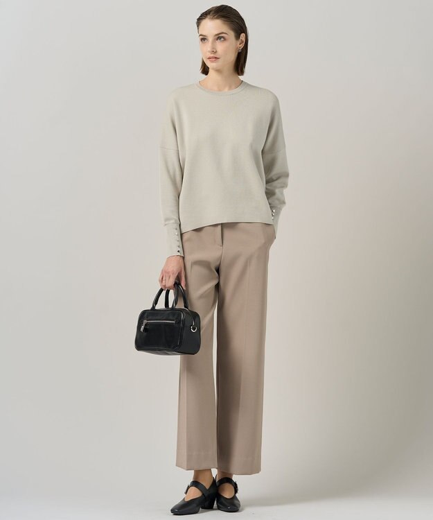 ICB 【洗える】 シルキーウールダブルフェイス ニットプルオーバー トープ