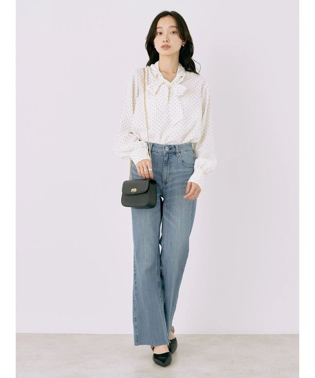 earth music&ecology ２ＷＡＹボウタイブラウス Ivory