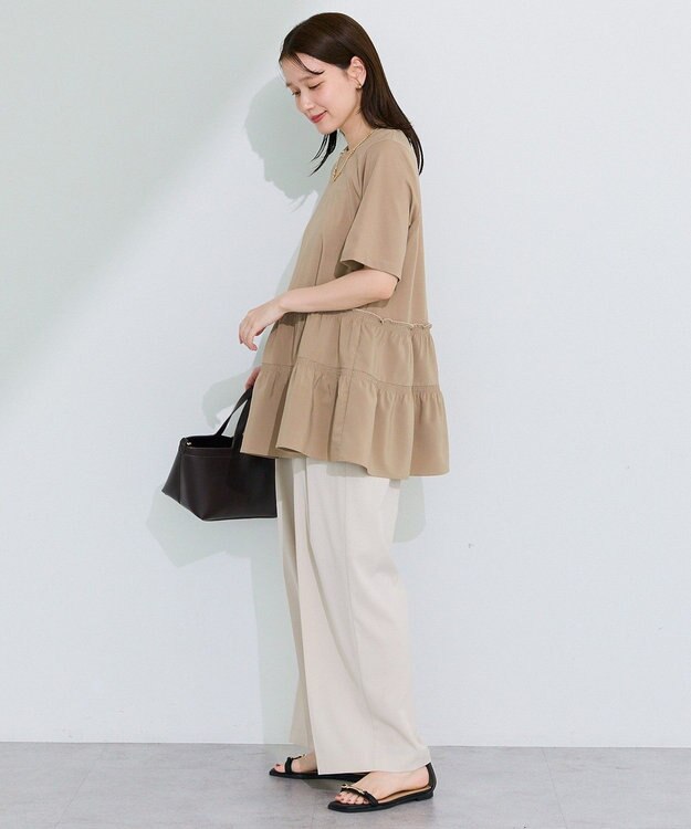 Green Parks 裾ドッキングプルオーバー Beige