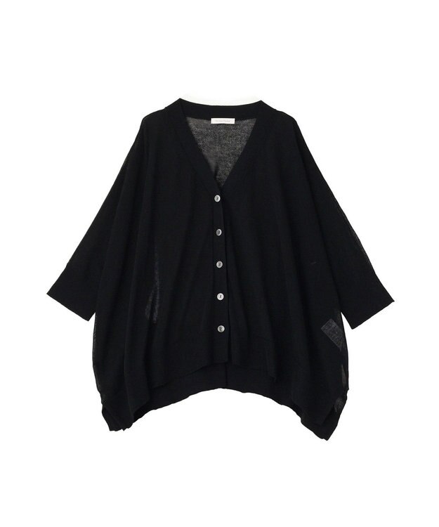 Green Parks ボックスゆったりカーディガン Black
