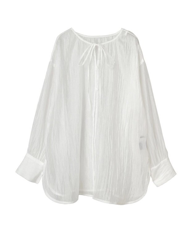 Green Parks ・ＥＬＥＮＣＡＲＥ　ＤＵＥ　２ｗａｙシアーブラウス Off White