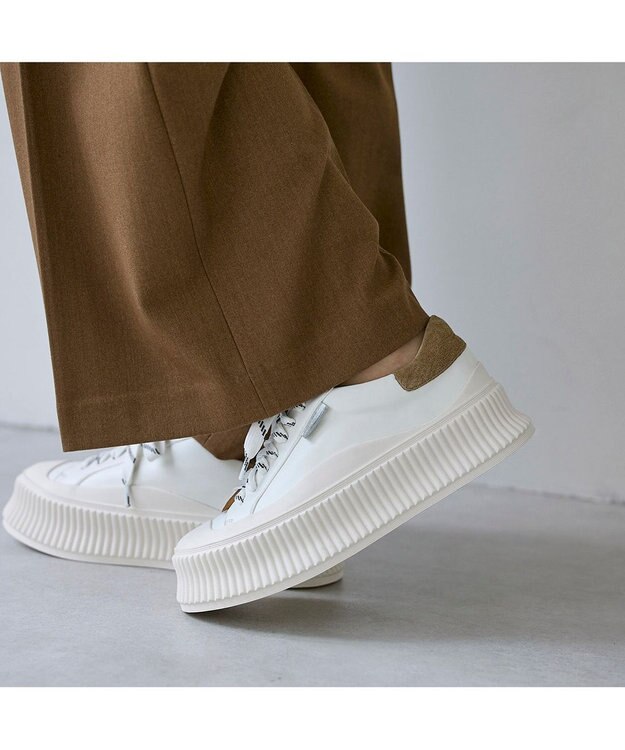 MODE ET JACOMO <carino>デザインソールスニーカー ホワイト