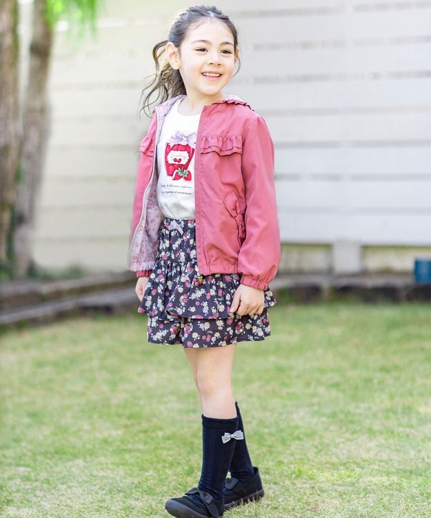 ANY KIDS 【チェリーベリーシリーズ】フルーツジャム 長袖 Tシャツ オフホワイト×イチゴジャム