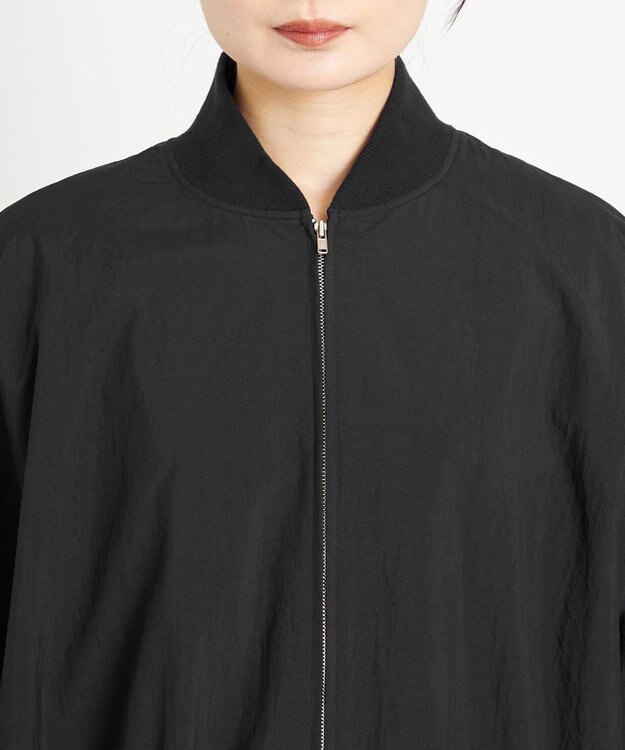 NAVE 【ReNAVE　撥水機能・UVカット・透湿・接触冷感・洗える】ナイロンタスランブルゾン ブラック系