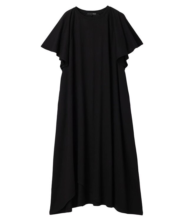 Green Parks ・ＳＵＧＡＲ　ＳＰＯＯＮ　カットアシメヘムワンピース Black