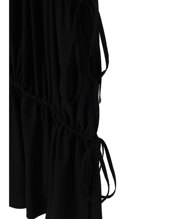 earth music&ecology ドロストギャザーフレアスカート Black