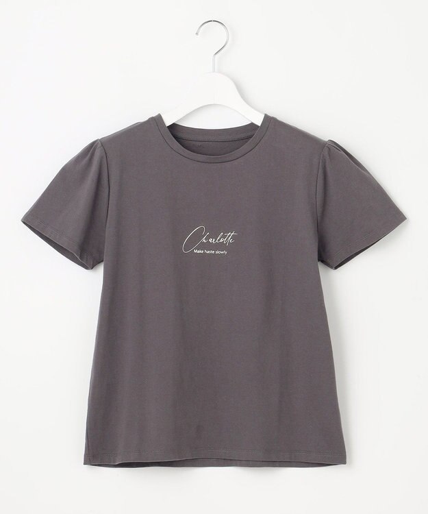 Feroux スクリプトプリント Tシャツ グレー系