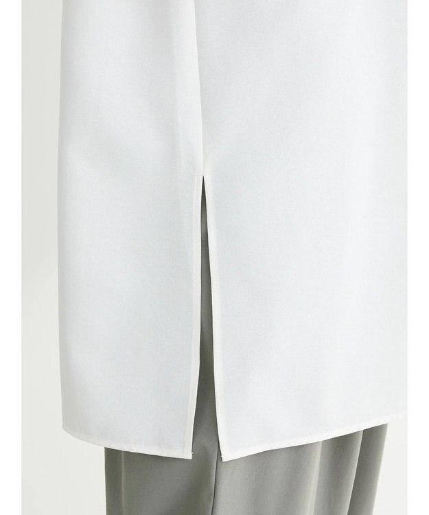 Green Parks 接触冷感　比翼ボタンチュニック Off White