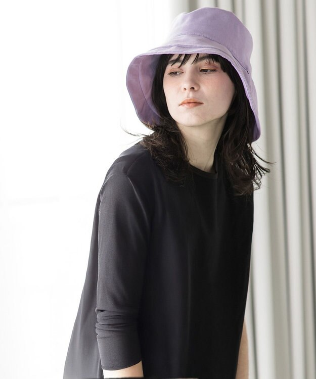 MOONBAT 【一級遮光/UVカット】UVラフィネハット（つばの広さノーマル）速乾/接触冷感/手洗いOK/サイズ調整可能/抗菌防臭加工 ラベンダー