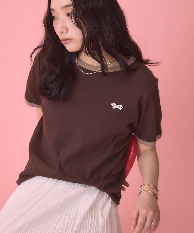 AMERICAN HOLIC 【PENNEY'S】配色リンガーTシャツ Brown