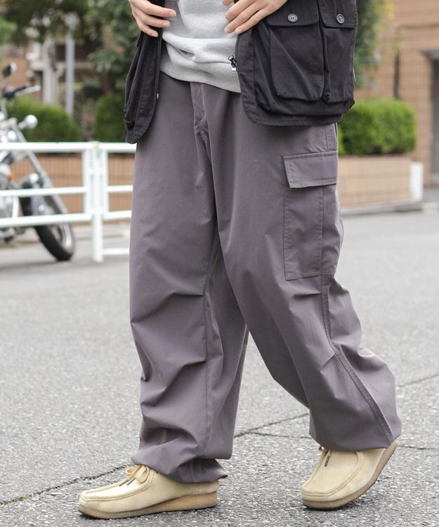 WEGO リップストップ　カーゴパンツ グレー