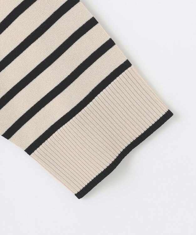 ANY SIS 【洗える】パネルボーダー ニット ベージュベースボーダー