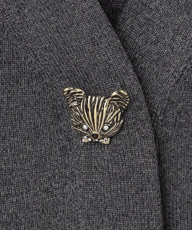 組曲 S 【組曲×setsuko sagittaire】kinakoスポンディッシュ ニットジャケット グレー系