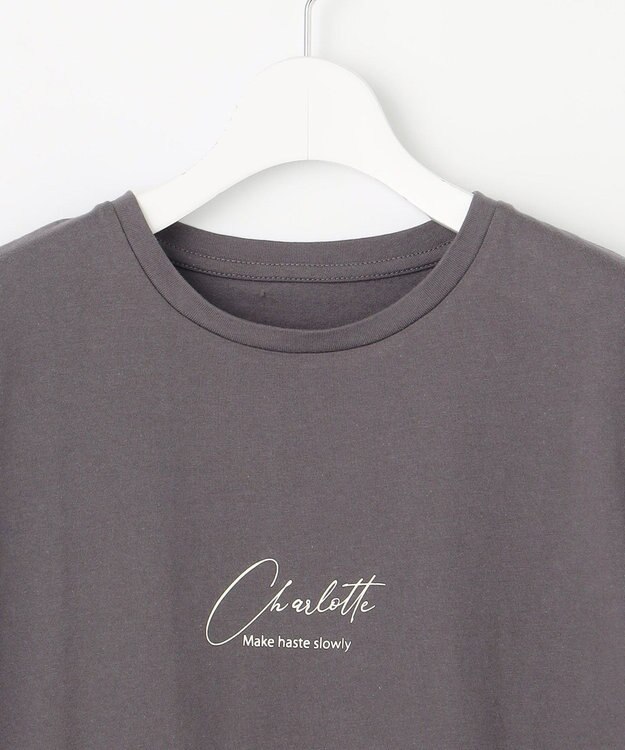 Feroux スクリプトプリント Tシャツ グレー系