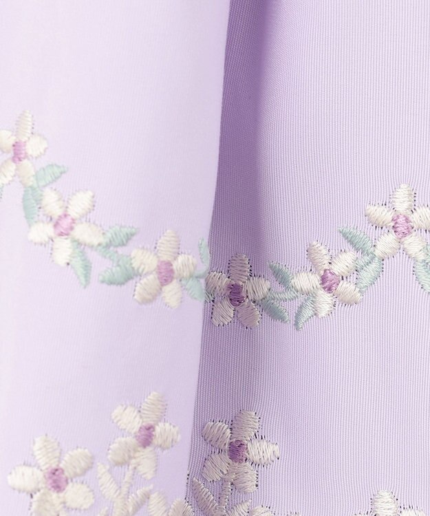 組曲 KIDS 【110-140cm】グログランアーチフラワー刺繍 ワンピース ラベンダー系7