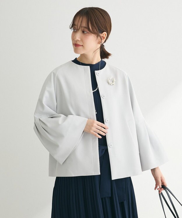 Green Parks ef-de タック袖ラグランジャケット Light Gray