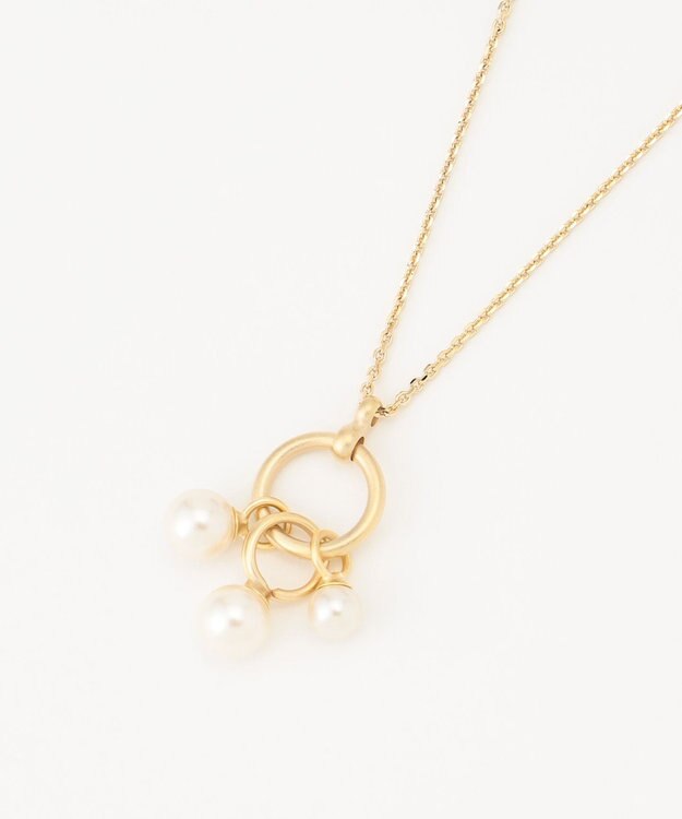 J.PRESS LADIES リングパール ワントップ ネックレス ゴールド系
