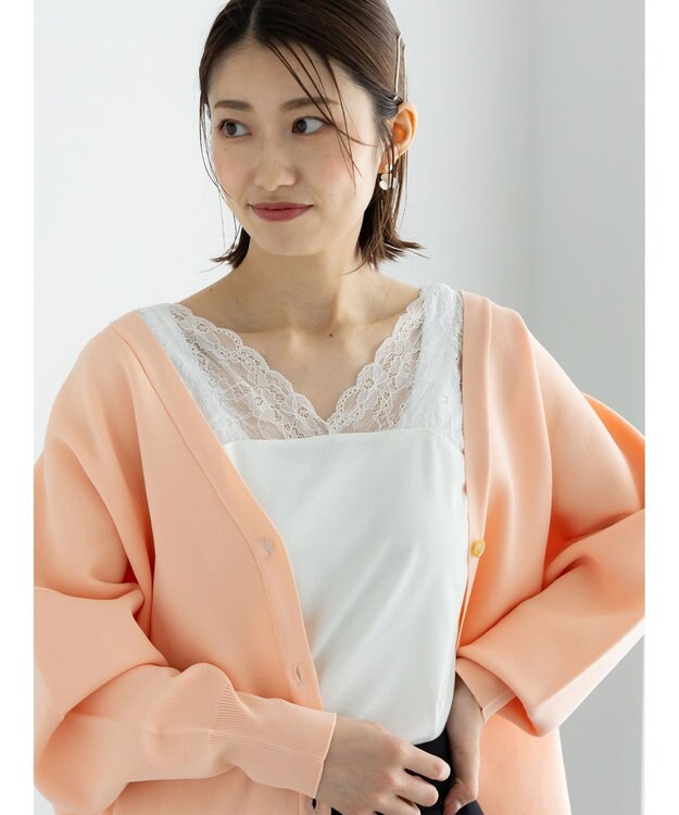 Te chichi 前後2WAYレースネックタンクトップ オフホワイト