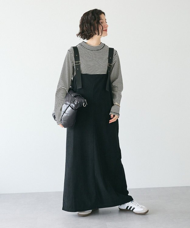 CRAFT STANDARD BOUTIQUE カットコーデュロイジャンパースカート Black