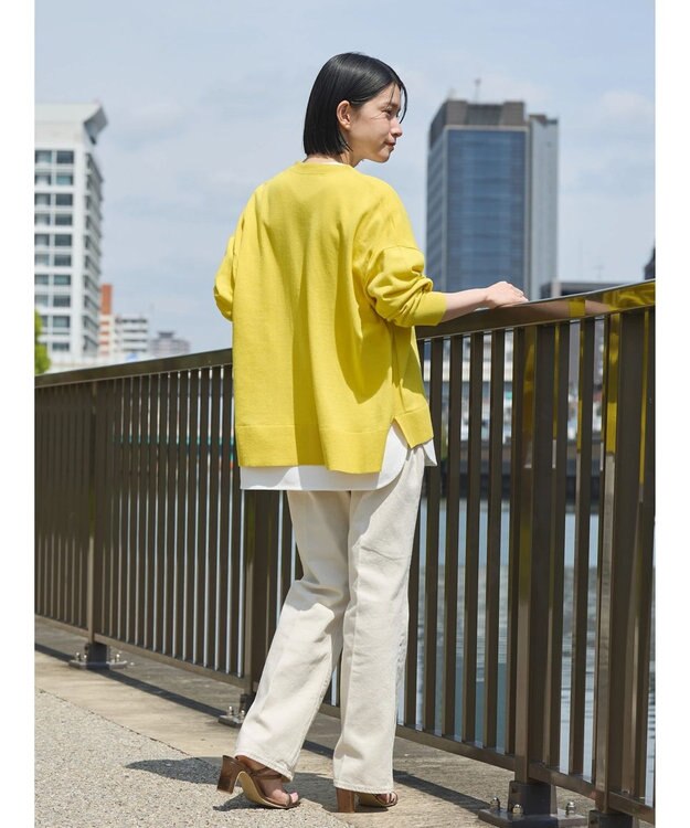 AMERICAN HOLIC ＵＶカットＶネックニットカーディガン Yellow