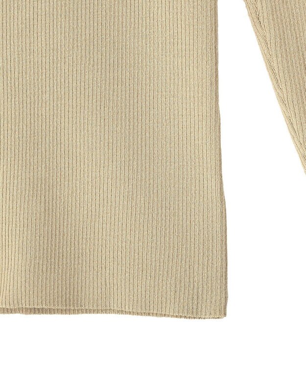 CRAFT STANDARD BOUTIQUE 襟付きコンパクトリブニットカーディガン Beige