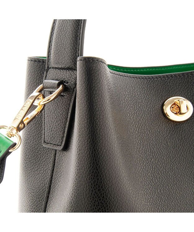 MioFIRANO ツイストロックボックスハンドバッグ 3WAY　FIRANO フィラノ BLACK