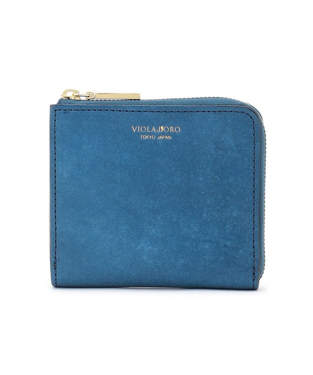 23区 VIOLAd'ORO L字ファスナー コンパクト ウォレット ネイビー系