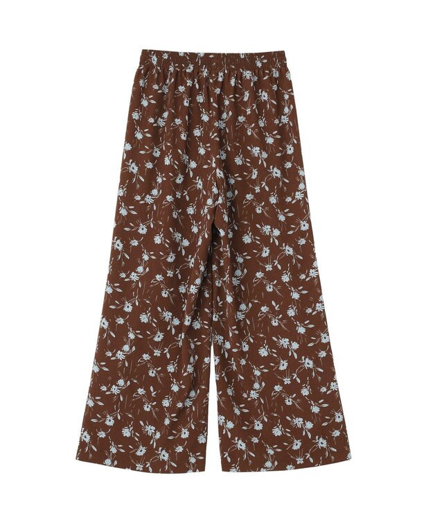 earth music&ecology フラワーリラックスパンツ Brown