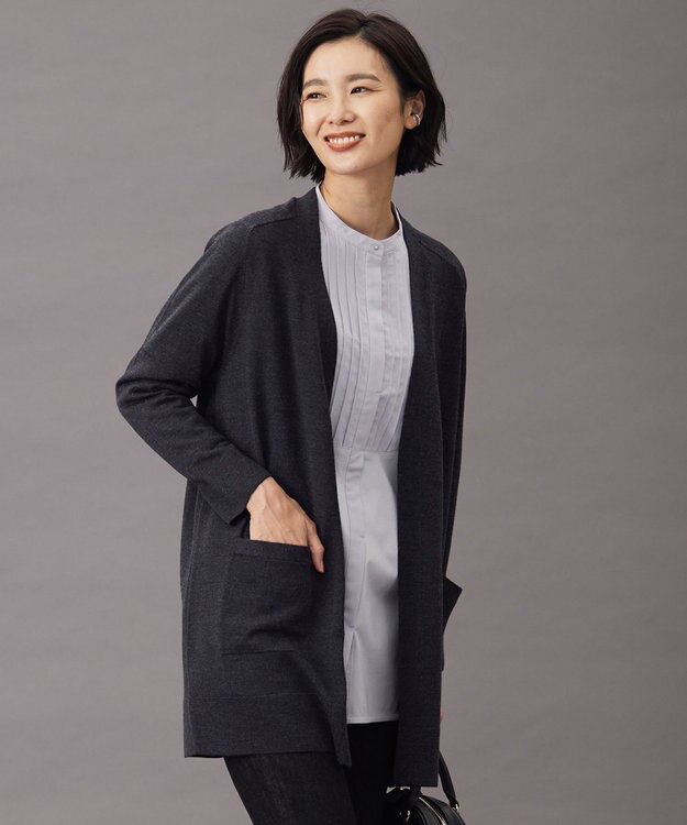 【洗える】KNIT BASIC ロングカーディガン / J.PRESS LADIES S