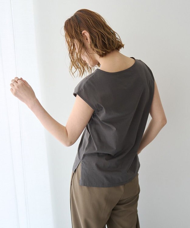 YECCA VECCA 【2点SET】刺繍メッシュキャミセットコットンTee Black