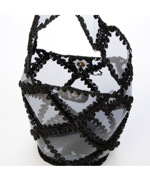 UNBILLION カシュカシュ cachecache / ビニルクロッシェバケツバッグ ブラック