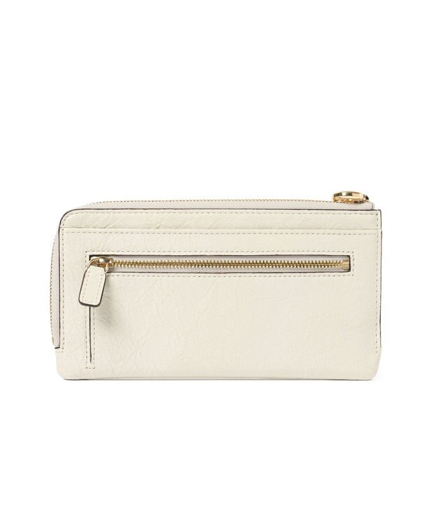 PELLE BORSA L字ファスナーコンパクト長財布 Minato ミナト 3500 アイボリー