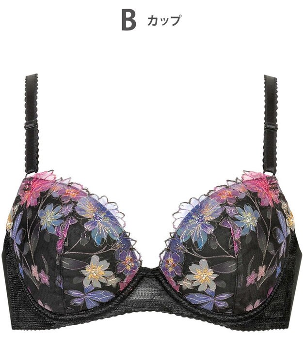 Wing ブラジャー バストとカップのすきまにフィット 自然にボリュームメイク ソフトなつけごこち 【スキマフィットブラ】 ブラ KB2366 ウイング／ワコール ブラック