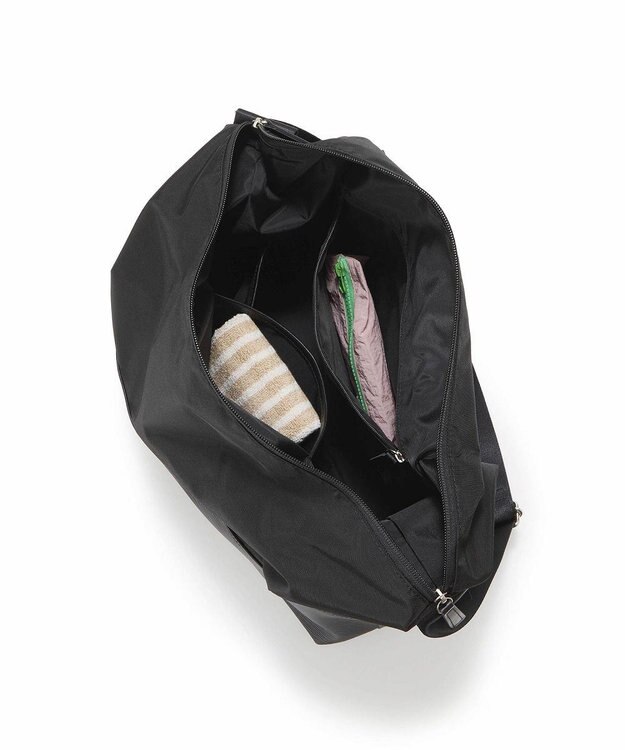 TOPKAPI 【Breath TOPKAPI】RIPPLE リプル エコナイロン コンビ ビッグ ショルダー バッグ ブラック