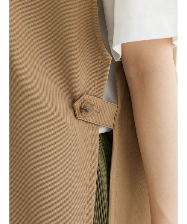 Green Parks キーネックカットベスト Black