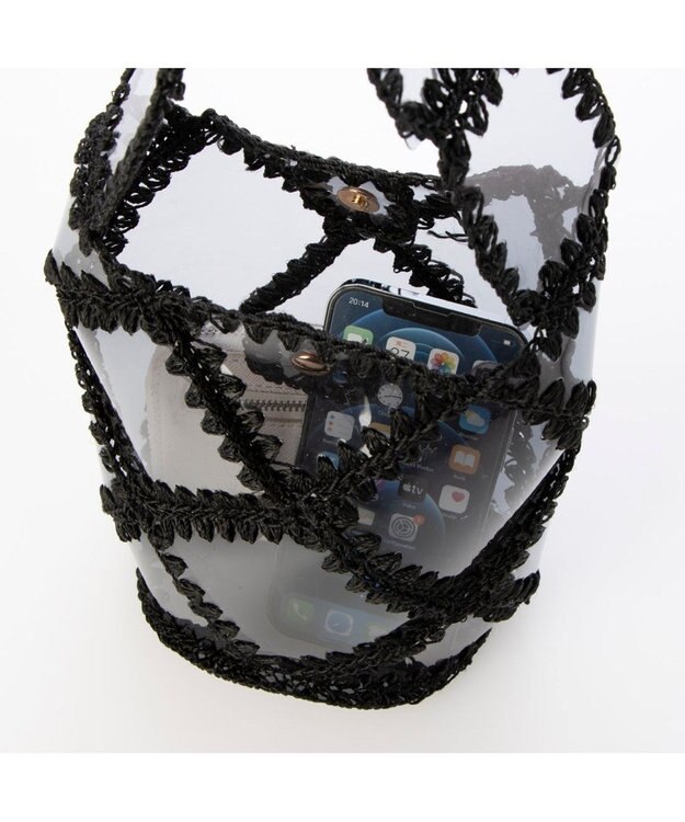 UNBILLION カシュカシュ cachecache / ビニルクロッシェバケツバッグ ブラック