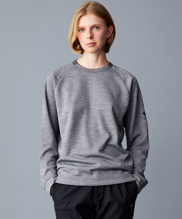 JOSEPH ABBOUD MOUNTAIN 【ソフト/吸水速乾】メランジバックメッシュ Tシャツ グレー系