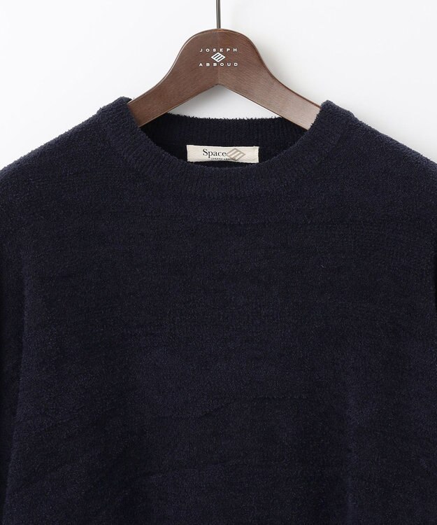 JOSEPH ABBOUD MOUNTAIN 【SPACE／UNISEX】ベアフリースカモフラージュ ニット ネイビー系