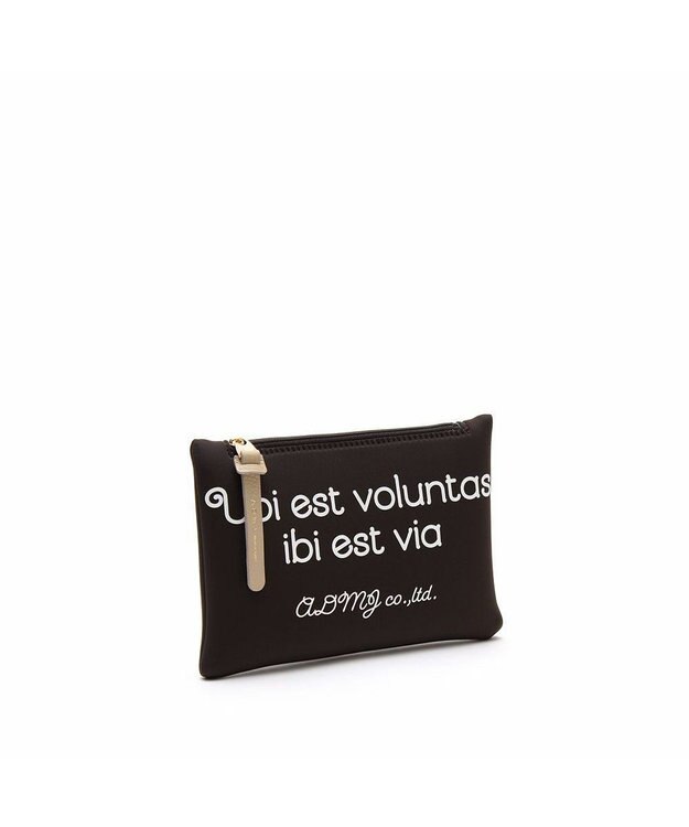 A.D.M.J. 【魔法の様に軽い】マジックライトコード刺しゅうフラットポーチ2セット(S・M) マロン