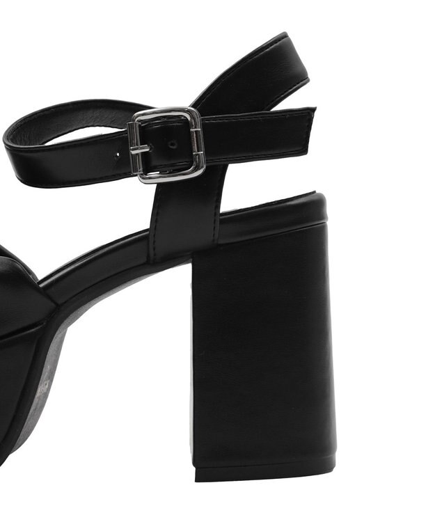 WEGO ストーム付きクロスヒールサンダル ブラック