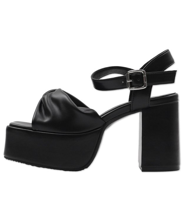 WEGO ストーム付きクロスヒールサンダル ブラック